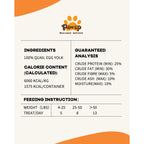 Freeze-Dried Quail Egg Yolk Treats for Dogs & Cats, Single-Ingredient Snacks - Pawup