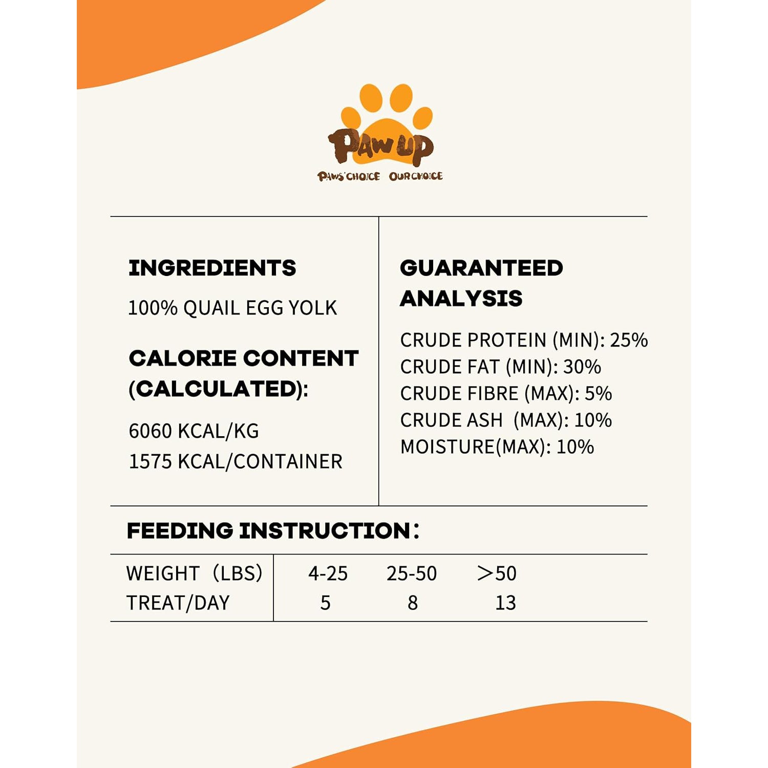 Freeze-Dried Quail Egg Yolk Treats for Dogs & Cats, Single-Ingredient Snacks - Pawup