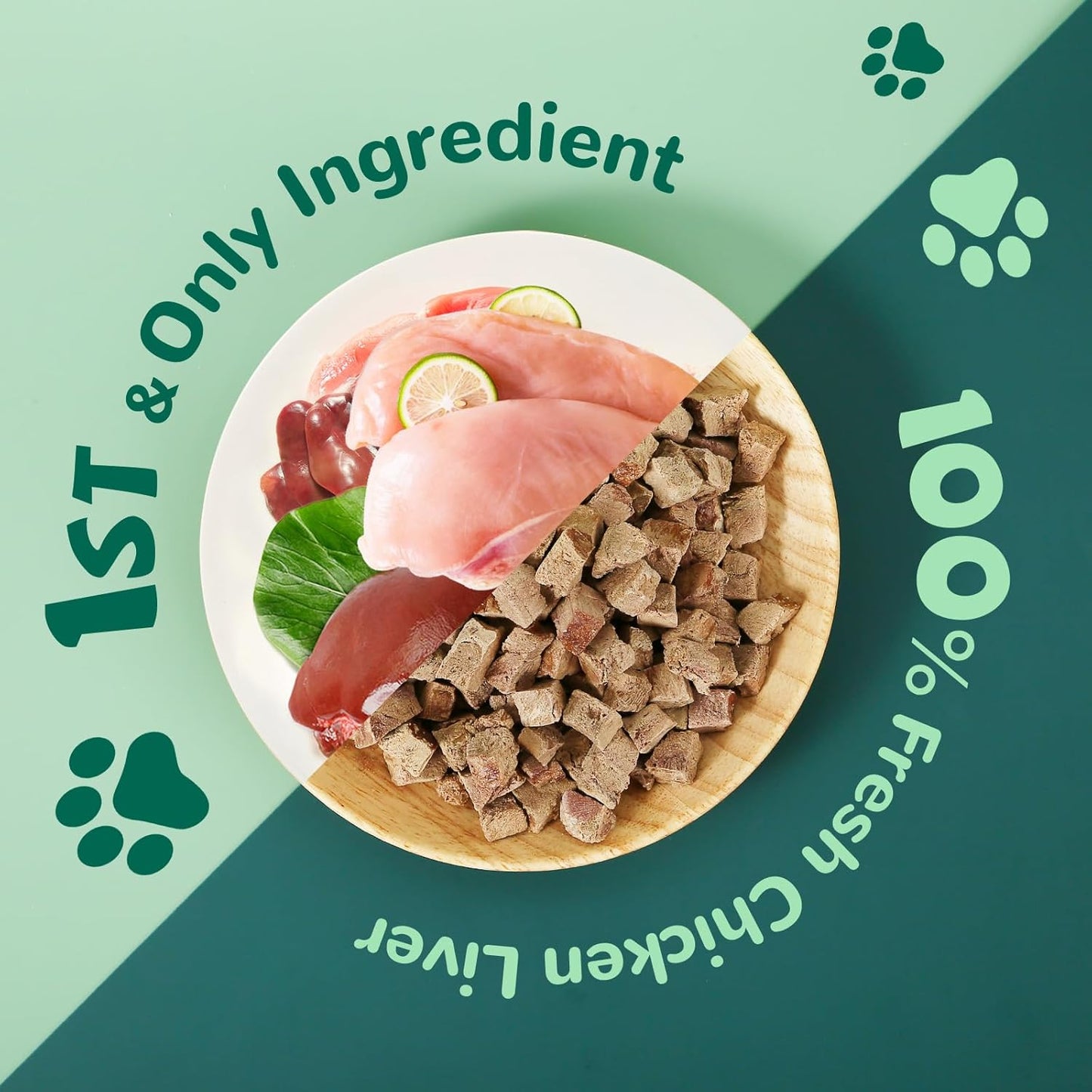 Freeze-Dried Chicken Liver Treats for Dogs & Cats, High-Protein Snacks, 2.1 oz - Pawup