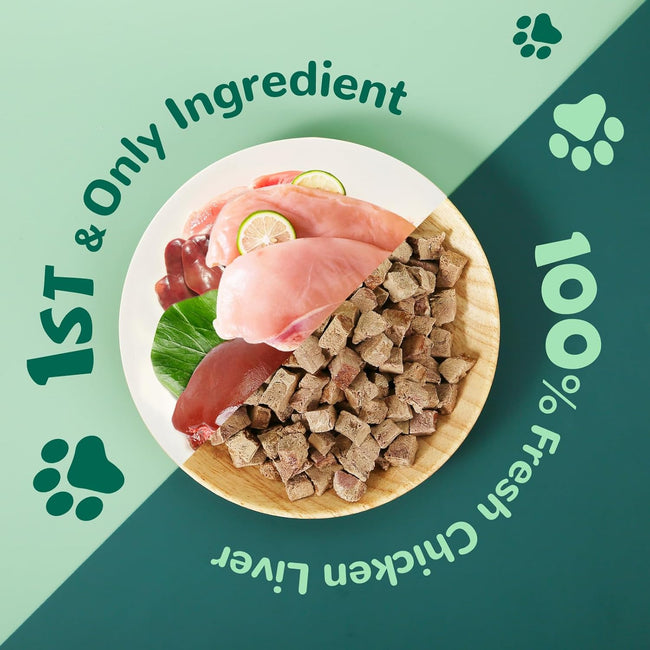 Freeze-Dried Chicken Liver Treats for Dogs & Cats, High-Protein Snacks, 2.1 oz Main Image
