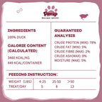 PAWUP Freeze Dried Cat Treats, Duck Breast, Single Ingredient, 4.6oz | Cat Food Toppers, High Protein, Low Fat, Natural, Healthy, Rawhide Free, Gluten&Grain Free - Pawup