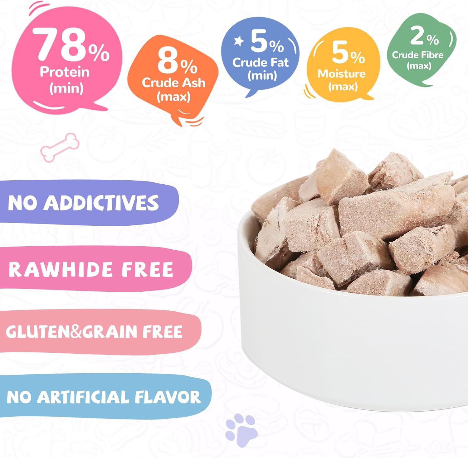 Freeze-Dried Duck Treats for Cats & Dogs, High-Protein Food Topper, 3.8 oz - Pawup