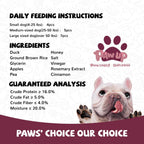 PAWUP Duck Jerky Dog Treats, Duck & Apple Sausage Slices, 12.5 oz | Taurine Added, Rawhide Free, Soft Dog Snack, For Small & Medium Dogs Training - Pawup