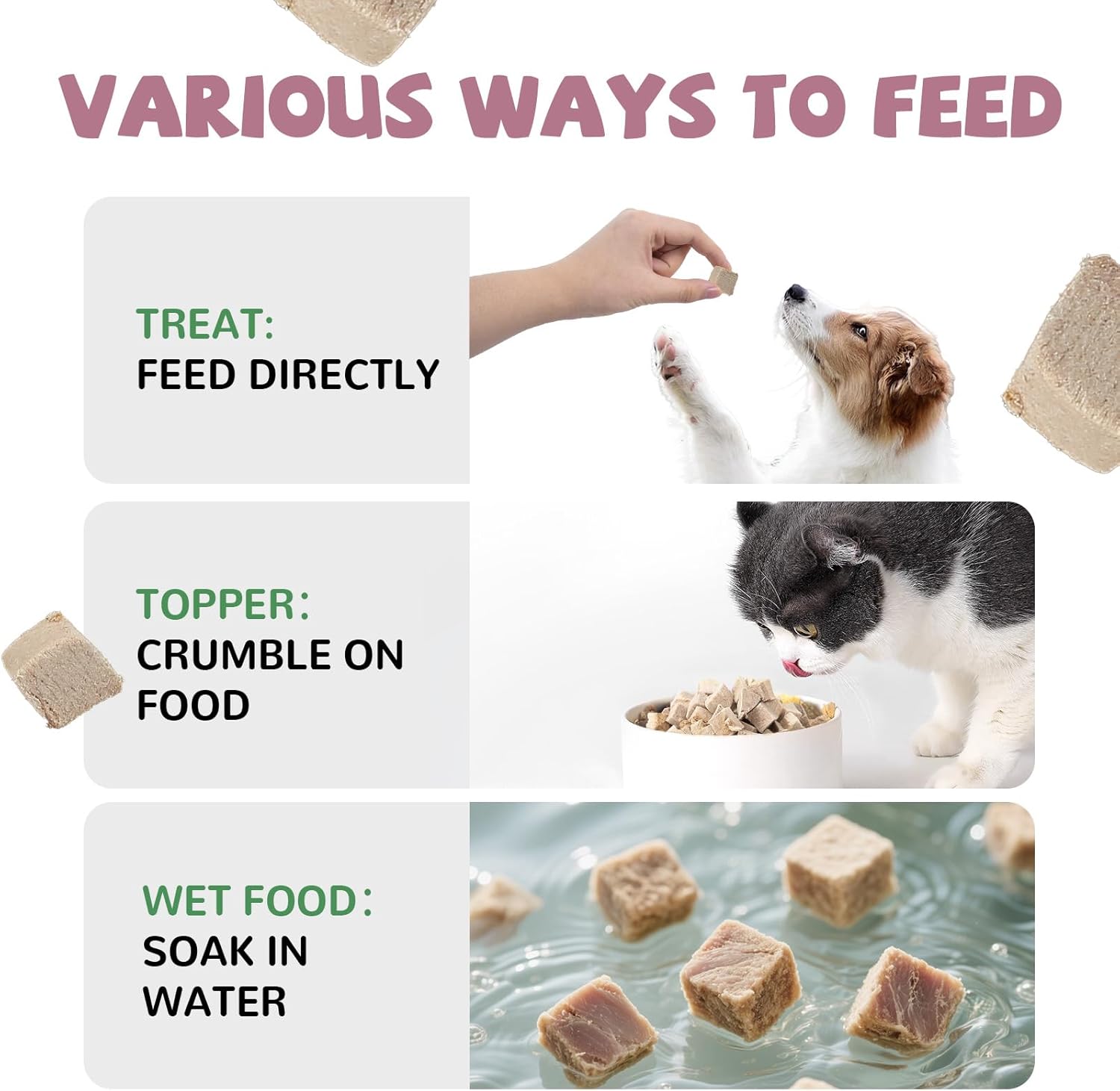 PAWUP Freeze Dried Cat Treats, Duck Breast, Single Ingredient, 4.6oz | Cat Food Toppers, High Protein, Low Fat, Natural, Healthy, Rawhide Free, Gluten&Grain Free - Pawup