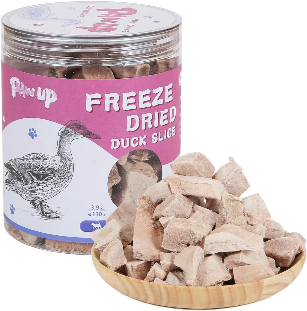 Freeze-Dried Duck Treats for Cats & Dogs, High-Protein Food Topper, 3.8 oz - Pawup