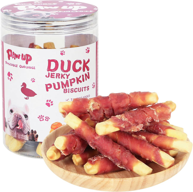 Duck Pumpkin Biscuit Stick Dog Treats, Low-Fat Chewy Snacks for Small Dogs, 12.5 oz - Pawup Hover Image