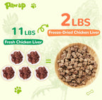Freeze-Dried Chicken Liver Treats for Dogs & Cats, High-Protein Snacks, 2.1 oz - Pawup