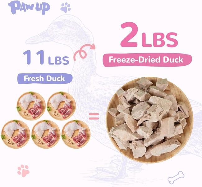 Freeze-Dried Duck Treats for Cats & Dogs, High-Protein Food Topper, 3.8 oz Main Image