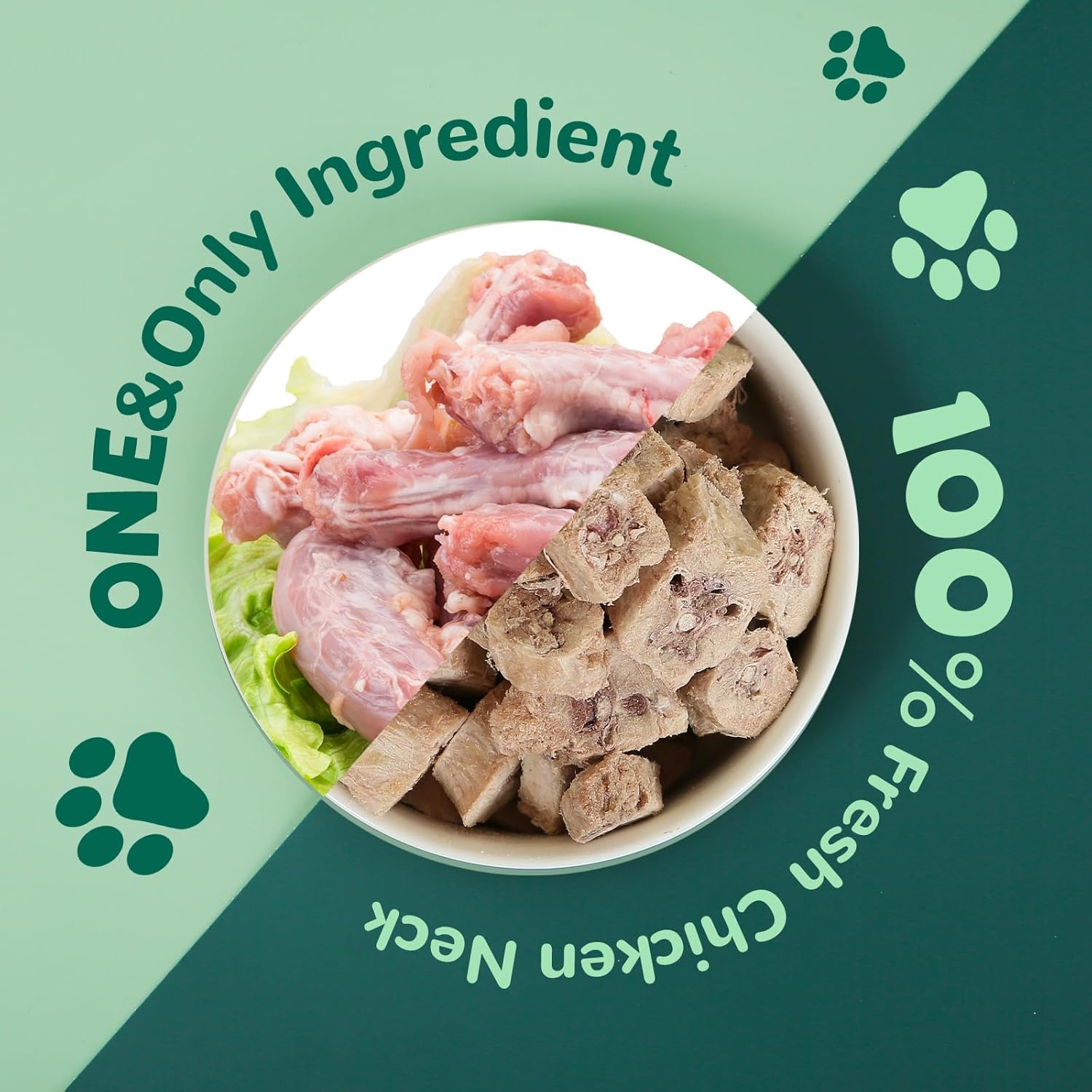 Freeze-Dried Chicken Necks for Cats & Dogs, High-Protein Single-Ingredient Treats, 4.2 oz - Pawup