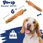 PAWUP Dog Treat Chicken Wrapped Cod Skins, Fish Chews, 12-15 Count | Crunchy & Chewy, Rawhide-Free, Rich in Omega-3, for Small, Medium & Large Breeds, 12.5 oz