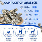Cod Fish Skin Braids Dog Treats, Omega-3 Rich Single-Ingredient Chews, 7 oz - Pawup