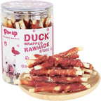 Duck Rawhide Stick Dog Treats, Long-Lasting Chews for Small Dogs, 12.5 oz - Pawup