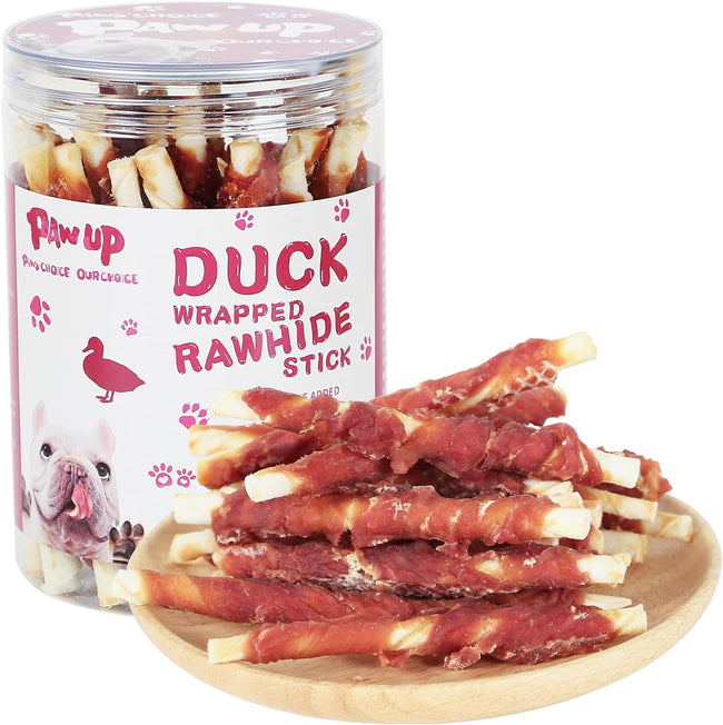 Duck Rawhide Stick Dog Treats, Long-Lasting Chews for Small Dogs, 12.5 oz - Pawup Hover Image