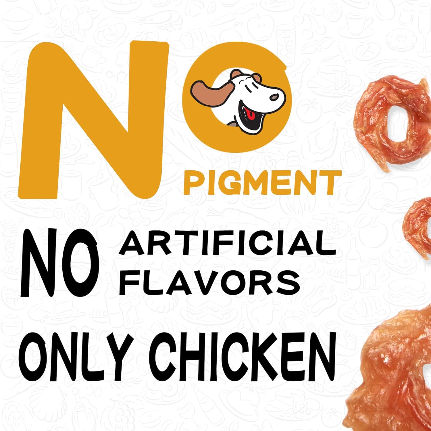 PAWUP Chicken Rings Dog Treats, Soft Chicken Jerky, Easy to Eat, High Protein Low Fat Daily Treats for Small Medium Large Dogs, 12.5 oz | High Protein Chicken Jerky, Easy to Eat, Rawhide-Free Natural Chews, Small and Medium Breed Dogs - Pawup