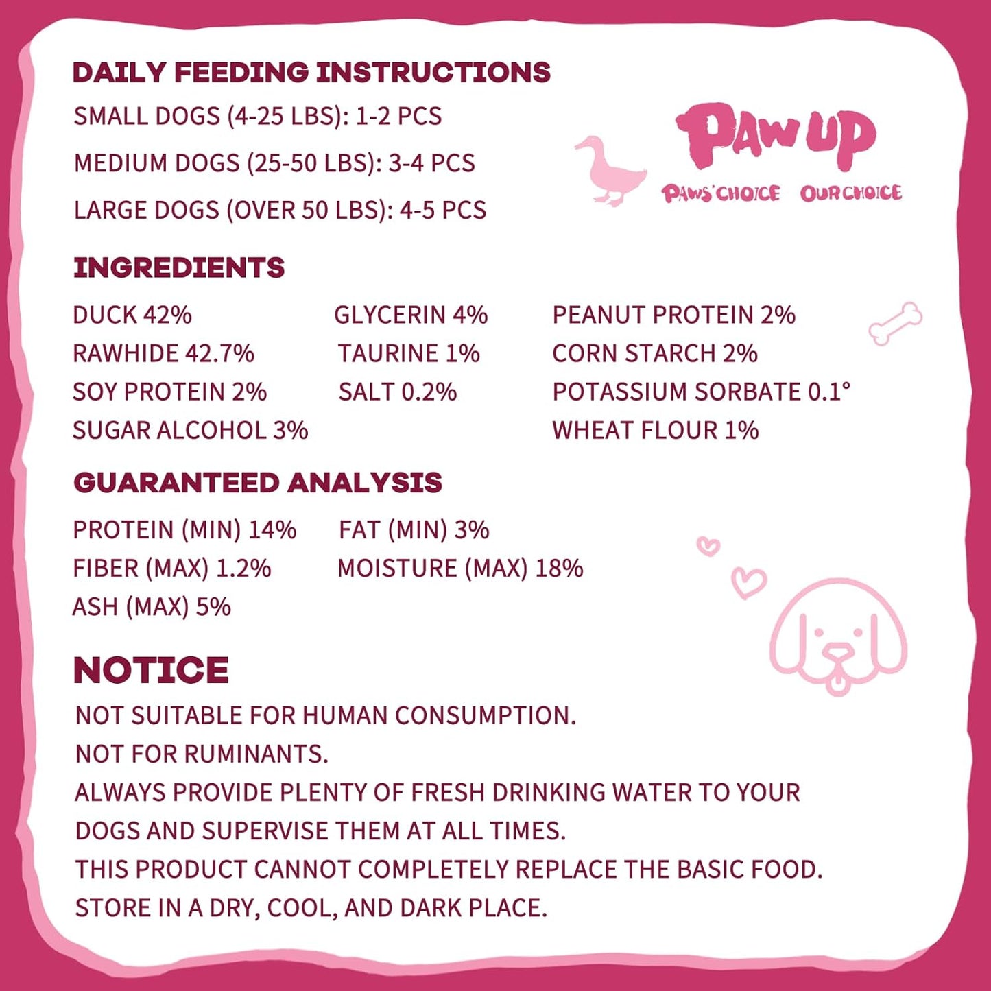 Duck Rawhide Stick Dog Treats, Long-Lasting Chews for Small Dogs, 12.5 oz - Pawup