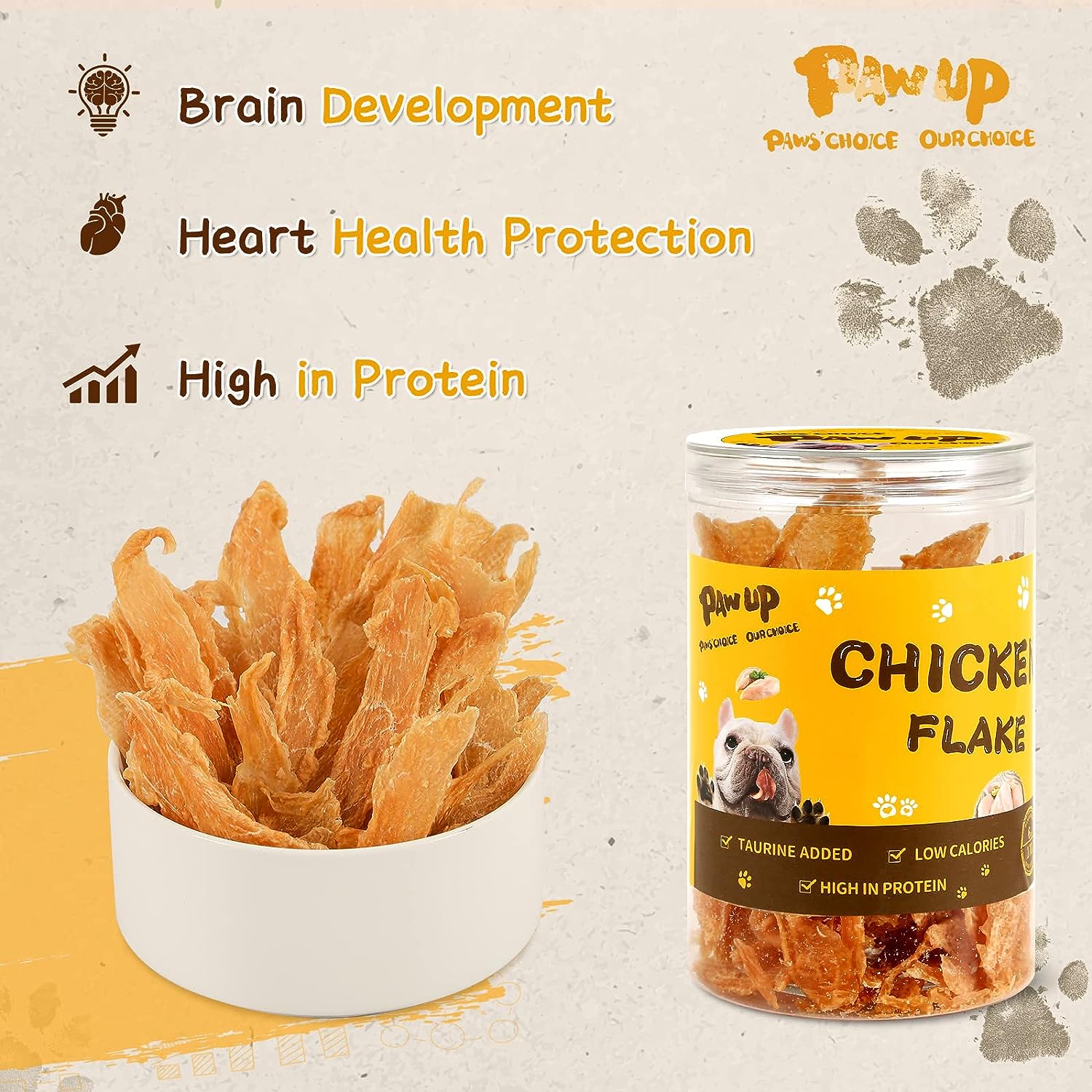Chicken Chip Jerky Crisp Flakes For Dog Treats, 6 oz - Pawup