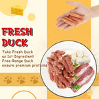 Duck Cheese Sausage Dog Treats, Rawhide-Free Training Snacks for Dogs, 12.5 oz - Pawup