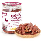 Duck Cheese Sausage Dog Treats, Rawhide-Free Training Snacks for Dogs, 12.5 oz - Pawup