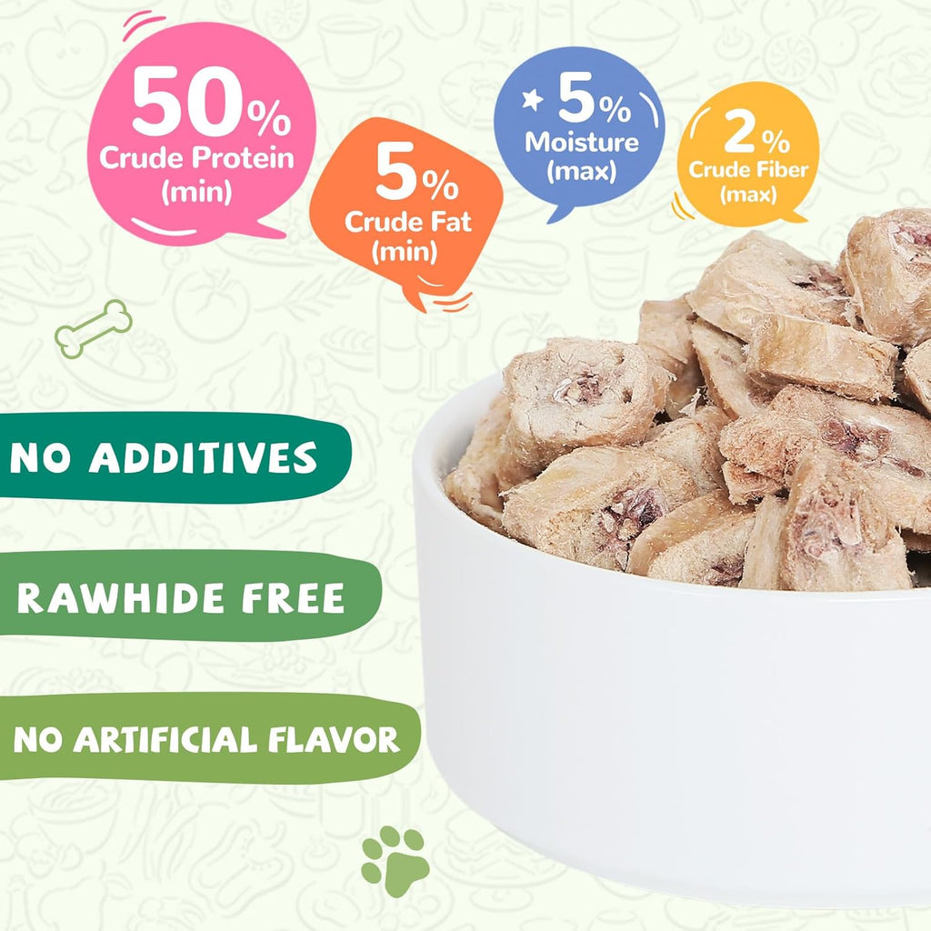 Freeze-Dried Chicken Necks for Cats & Dogs, High-Protein Single-Ingredient Treats, 4.2 oz - Pawup