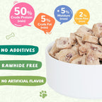 Freeze-Dried Chicken Necks for Cats & Dogs, High-Protein Single-Ingredient Treats, 4.2 oz - Pawup