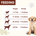 PAWUP Dog Chews Beef Hide Rawhide Bones for Medium & Large Dogs, 3.6 oz Bag