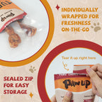 Turkey Jerky Dog Treats, High-Protein Chews for Large Dogs, 2 Sticks (36 g Each) - Pawup