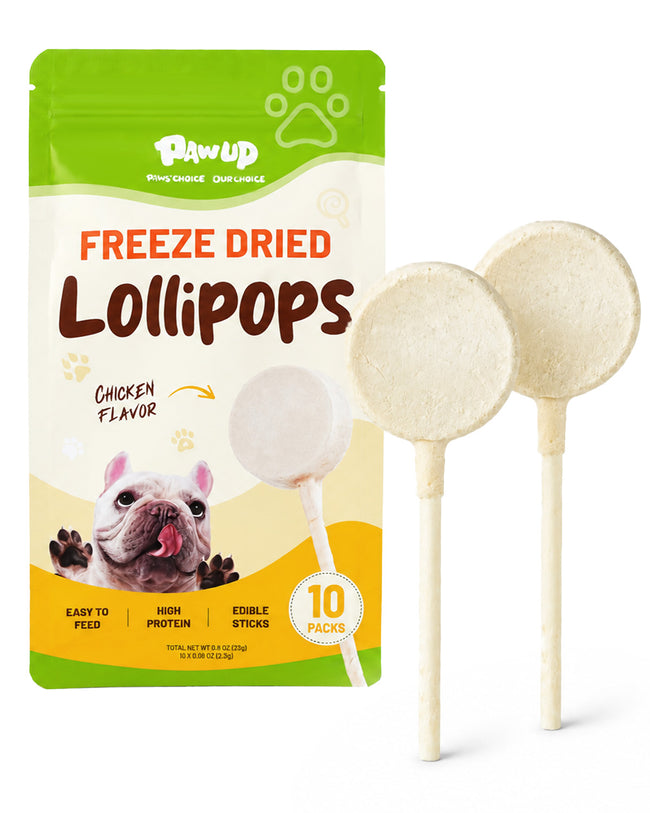 PAWUP Freeze Dried Dog Chicken Treats Snacks with Rawhide Stick,10 Pack - Pawup Hover Image