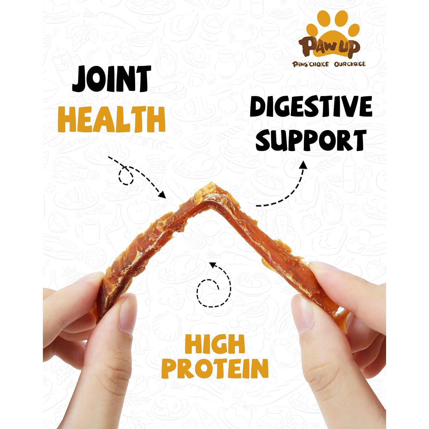 PAWUP Dog Treats, Chicken Jerky Strips, 12.5 oz | Low Fat & High Protein, Easy-to-Tear, Natural Training Treats for Small & Medium Dogs - Pawup