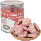Freeze Dried Quail Egg Yolk Treats for Cats & Dogs, Coat & Urinary Health, 3.5 oz - Pawup