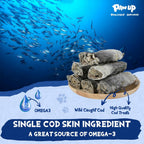 Cod Skin Dog Treats, Omega-3 Rich Single-Ingredient Chews, 16.2 oz - Pawup