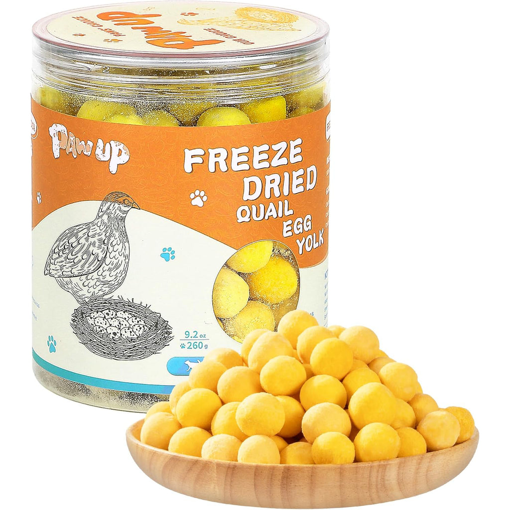 Freeze-Dried Quail Egg Yolk Treats for Dogs & Cats, Single-Ingredient Snacks - Pawup