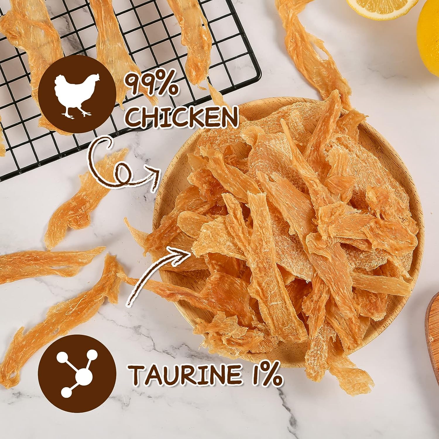 Chicken Chip Jerky Crisp Flakes For Dog Treats, 6 oz - Pawup