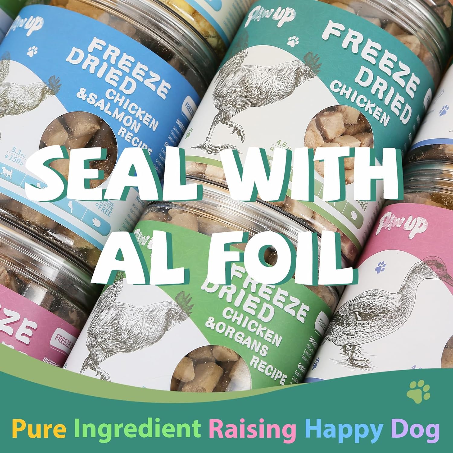 Freeze-Dried Chicken Necks for Cats & Dogs, High-Protein Single-Ingredient Treats, 4.2 oz - Pawup
