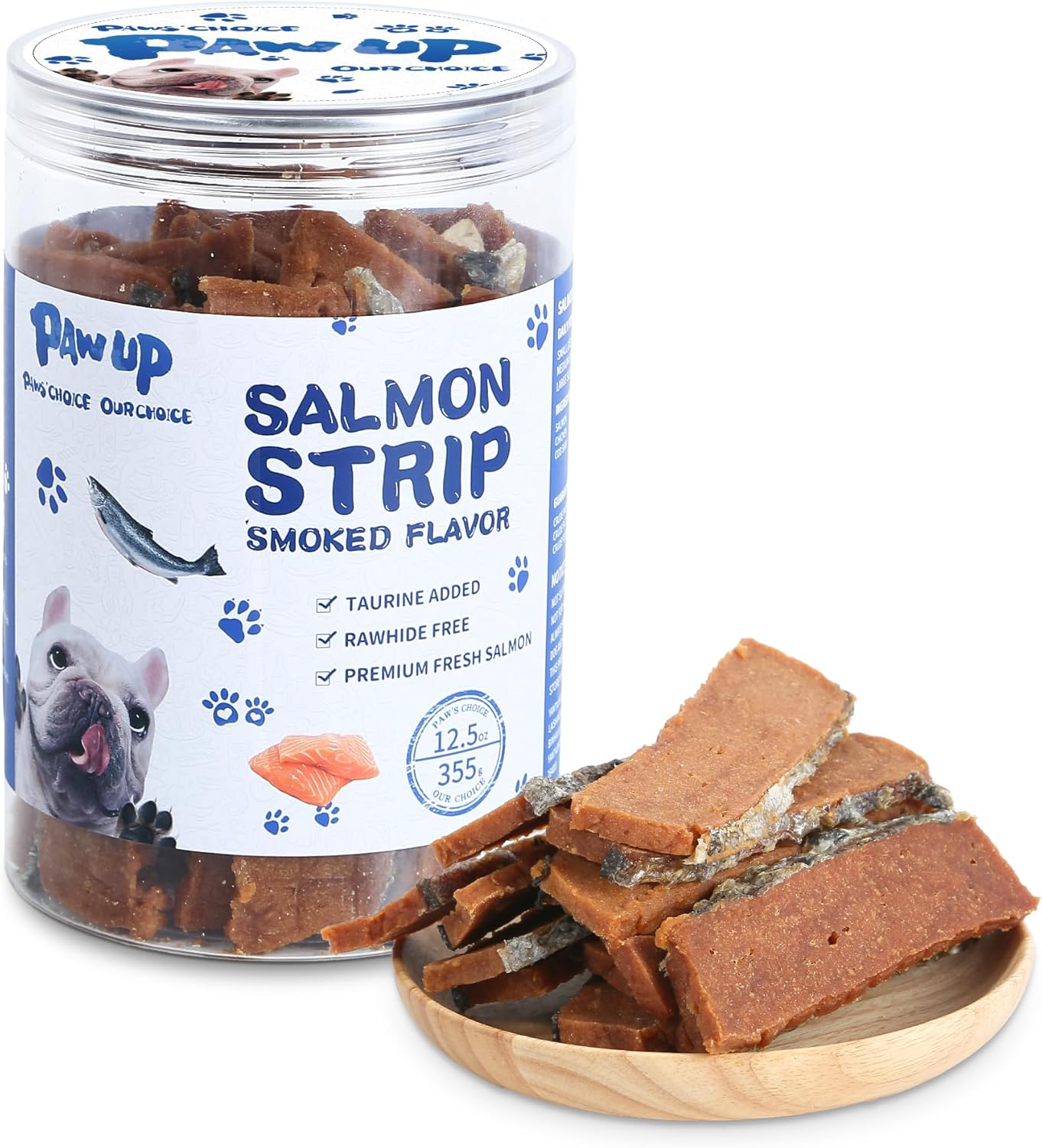 Salmon Strips Dog Treats, High-Protein Omega 3-6 Snacks for Dogs, 12.5 oz - Pawup