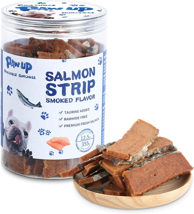 Salmon Strips Dog Treats, High-Protein Omega 3-6 Snacks for Dogs, 12.5 oz - Pawup Hover Image