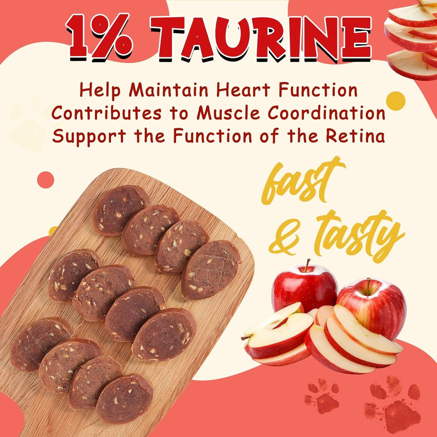 Duck Apple Sausage Bites Dog Treats, High-Protein Chewy Snacks for Dogs, 12.5 oz - Pawup