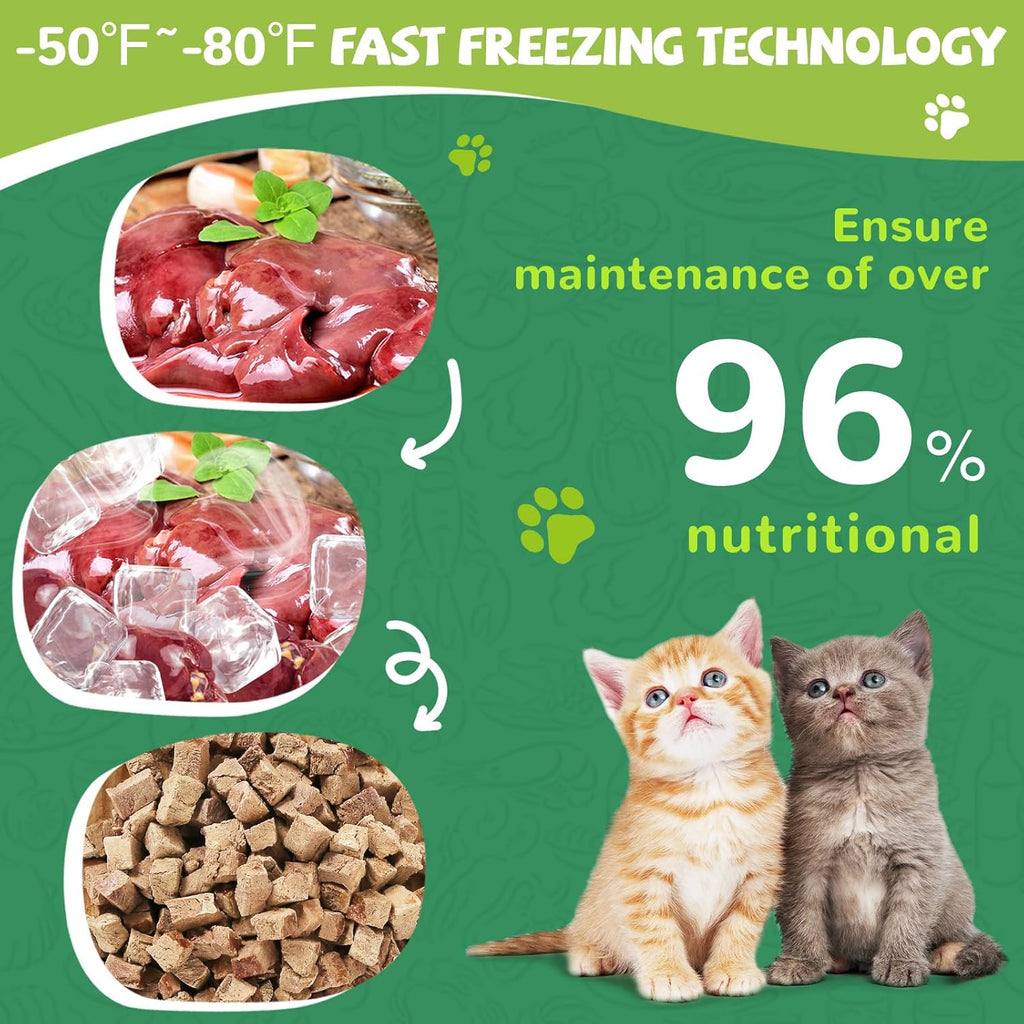 Freeze-Dried Chicken Liver Treats for Dogs & Cats, High-Protein Snacks, 2.1 oz - Pawup