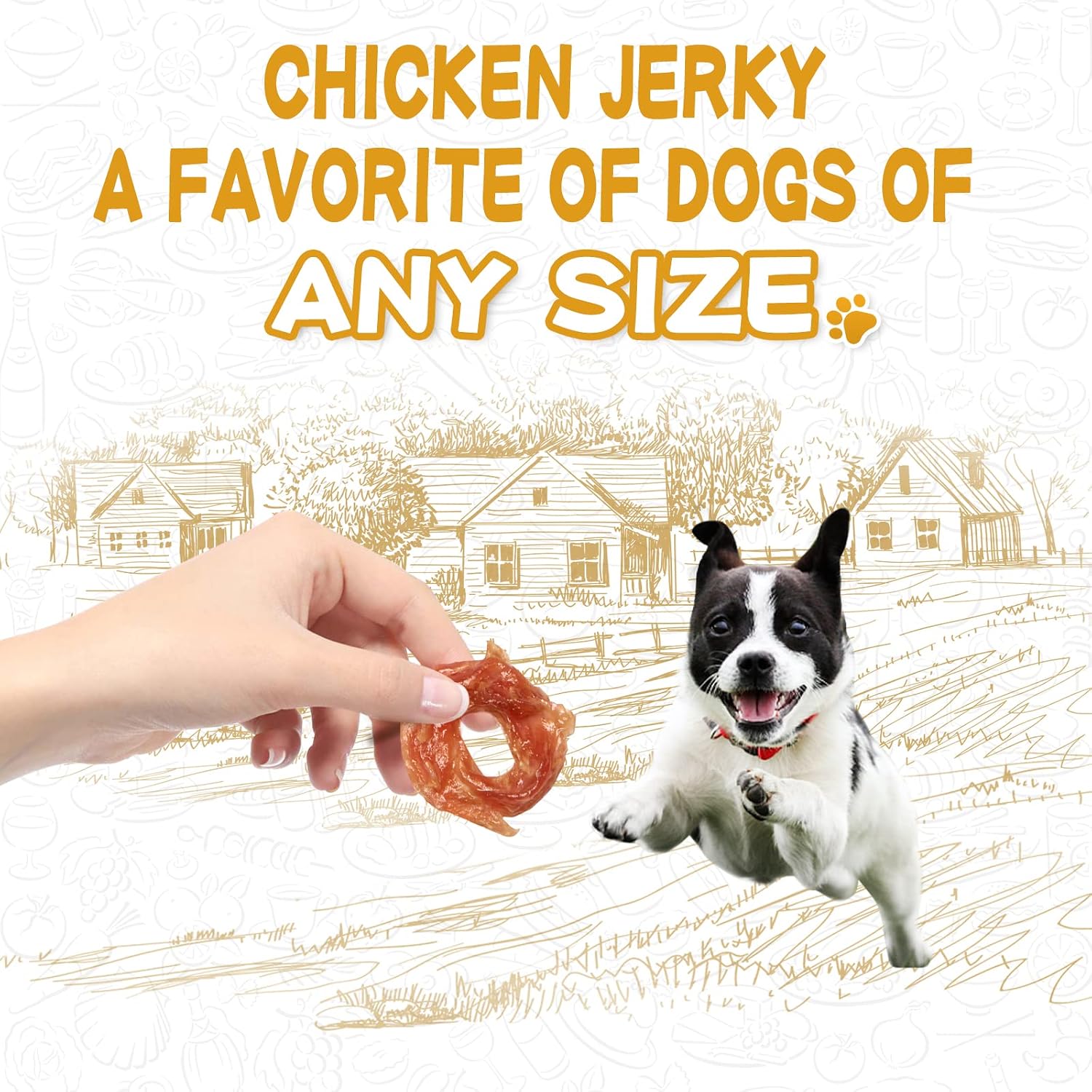 PAWUP Chicken Rings Dog Treats, Soft Chicken Jerky, Easy to Eat, High Protein Low Fat Daily Treats for Small Medium Large Dogs, 12.5 oz | High Protein Chicken Jerky, Easy to Eat, Rawhide-Free Natural Chews, Small and Medium Breed Dogs - Pawup