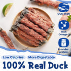 Cod Skin with Duck Dog Treats, High-Protein Omega-3 Chews for Dogs, 12.5 oz - Pawup