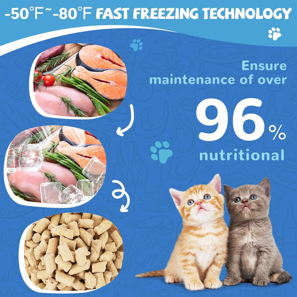 Freeze-Dried Chicken & Salmon Treats for Dogs & Cats, High-Protein Snacks, 5.3 oz - Pawup