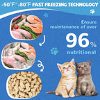Freeze-Dried Chicken & Salmon Treats for Dogs & Cats, High-Protein Snacks, 5.3 oz - Pawup