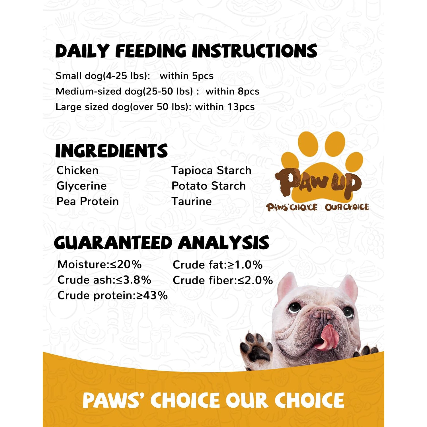 PAWUP Dog Treats, Chicken Jerky Strips, 12.5 oz | Low Fat & High Protein, Easy-to-Tear, Natural Training Treats for Small & Medium Dogs - Pawup