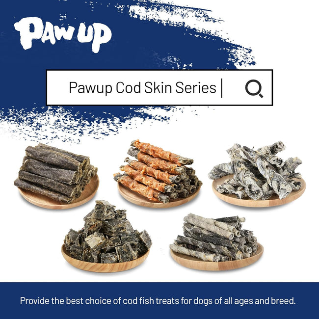 PAWUP Dog Treat Chicken Wrapped Cod Skins, Fish Chews, 12-15 Count | Crunchy & Chewy, Rawhide-Free, Rich in Omega-3, for Small, Medium & Large Breeds, 12.5 oz Main Image