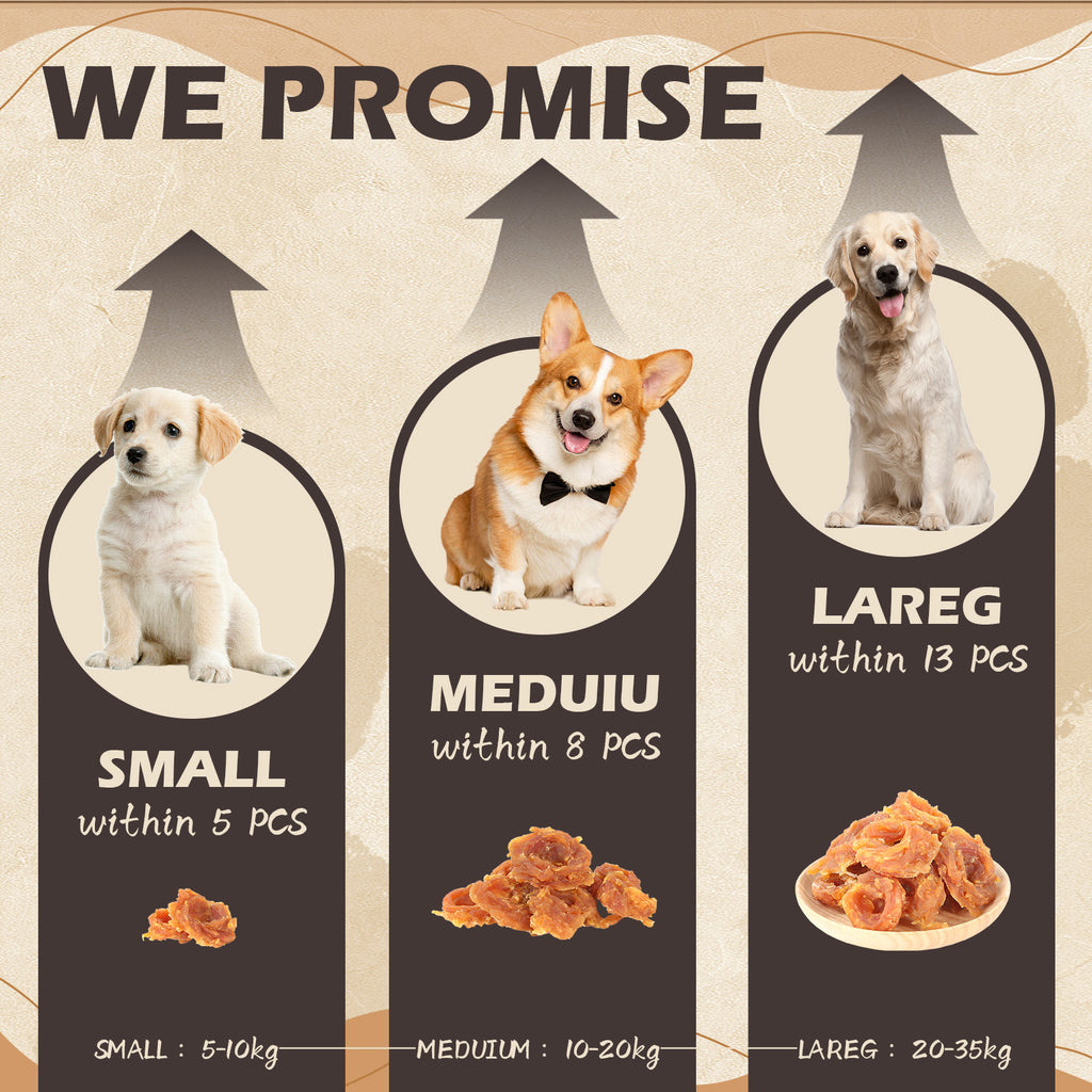 Chicken Jerky Rings Dog Treats, High Protein Chewy Snacks for Small Medium Large Dogs, Taurine Added, 10.6oz - Pawup
