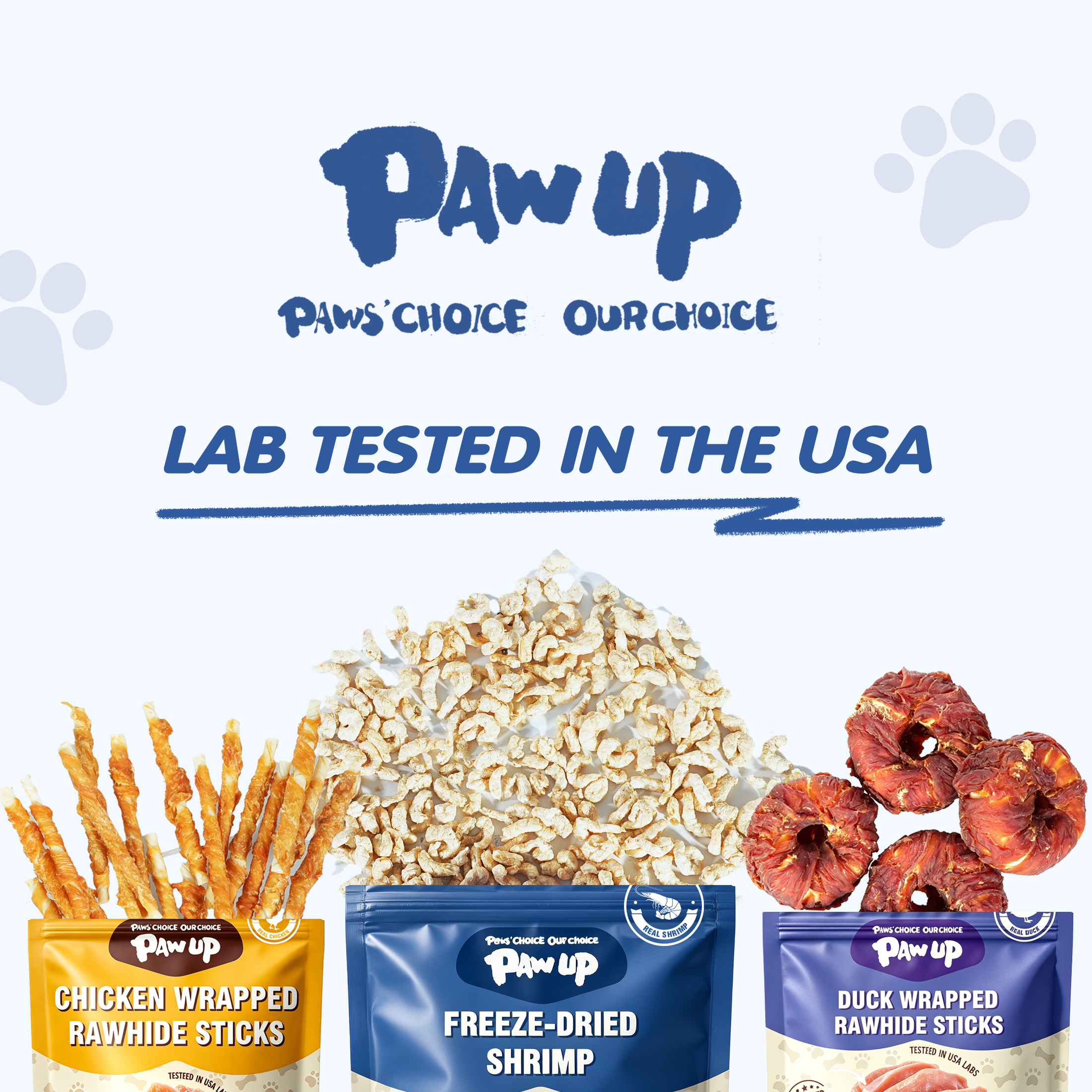 PAWUP Freeze Dried Dog Treats, 100% Shrimp, Omega-3 Rich Snack for Small, Medium & Large Dogs & Cats, 1.5 oz Bag - Pawup