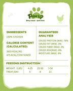 Freeze-Dried Chicken Treats for Dogs & Cats, High-Protein Single-Ingredient Snacks, 4.6 oz - Pawup