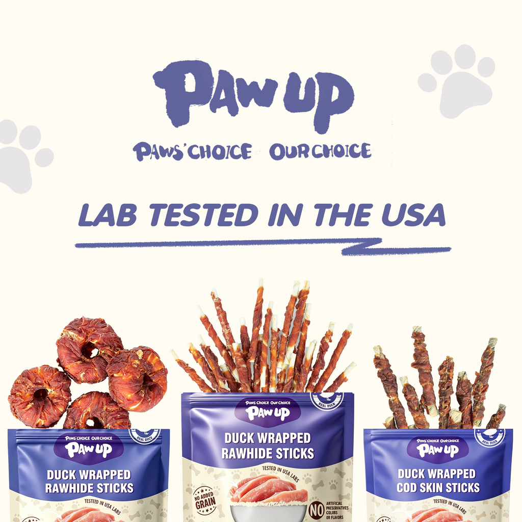 PAWUP Dog Treats Duck Wrapped Rawhide Sticks, Dog Bones for Small Medium Large Dogs, Long Lasting Dog Chew Dental Treats, 10.6oz - Pawup