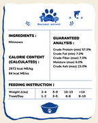 PAWUP Cats Treats Freeze Dried Minnows, Bite-Sized Minnows Snacks, 3.5 oz