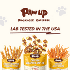 PAWUP Chicken Wrapped Apple Dog Treats, Chewy Dog Snack for Balanced Nutrition, Gluten & Grain Free Fruit Wraps for Dogs, 10.6 oz