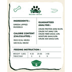 PAWUP Dog Treats, Freeze Dried Green-Lipped Mussels, Large Whole Mussels, 3.5 oz